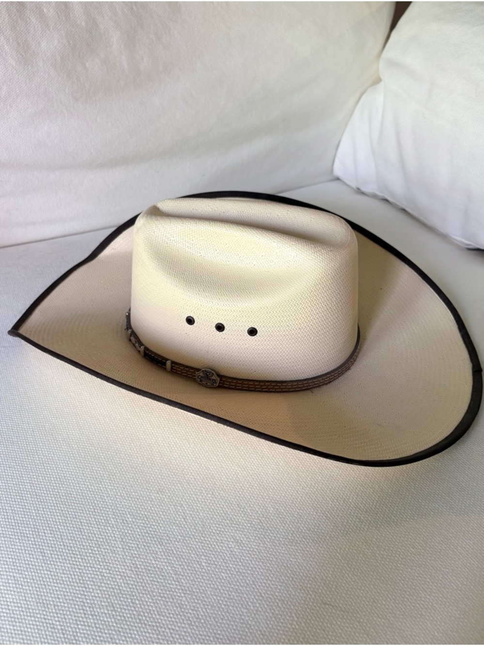 Cavender’s 20X Cowboy Collection Straw Western Hat Tan Beige Size 7.5 XL
